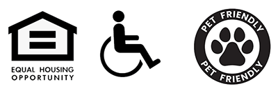 Equal Housing Opportunity, accessible and pet friendly community